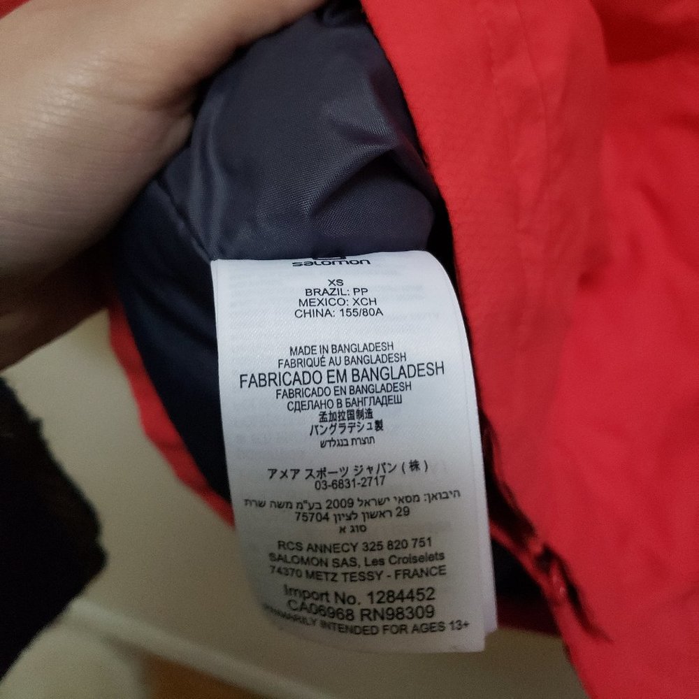 Salomon QST Pink/Brown Snow Jacket - Picture 13 of 14
